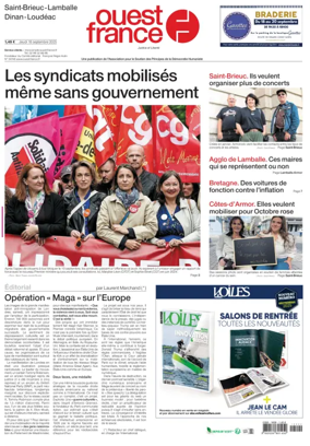 Cover of Ouest France (Saint-Brieuc)