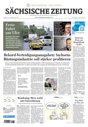 Cover of Sächsische Zeitung  (Dresden)