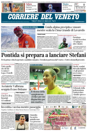 Cover of Corriere del Veneto (Treviso e Belluno)