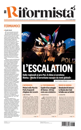 Cover of Il Riformista (Italy)