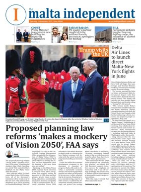 Cover of Malta Independent