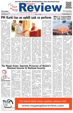 Cover of People's Review Weekly