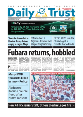 Cover of Daily Trust