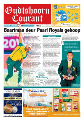 Cover of Oudtshoorn Courant