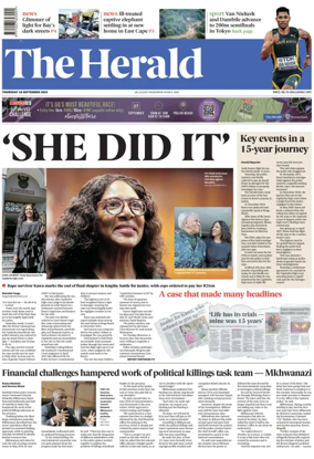 Cover of The Herald (South Africa)