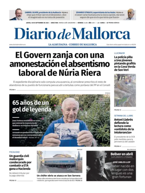 Cover of Diario de Mallorca