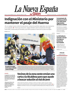 Cover of La Nueva España (Gijón)