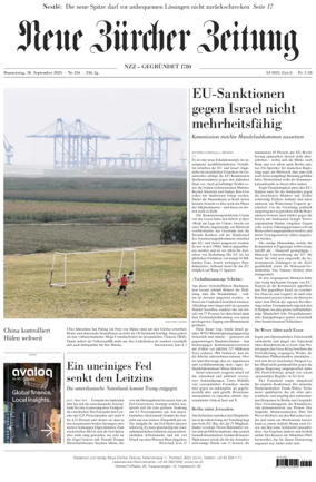 Cover of Neue Zürcher Zeitung