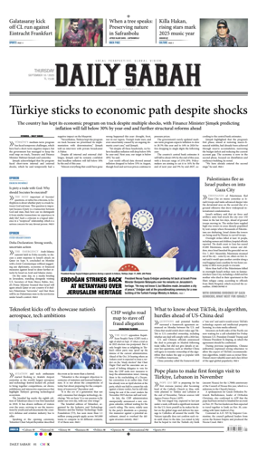 Cover of Daily Sabah (Turkey)