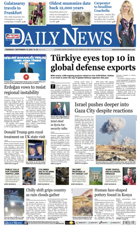 Cover of Hurriyet Daily News & Economic Review