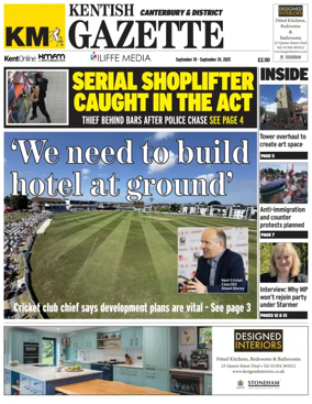 Cover of Kentish Gazette Canterbury & District