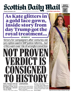 Cover of Scottish Daily Mail
