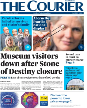 Cover of The Courier & Advertiser (Perth and Perthshire Edition)