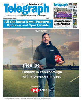 Cover of The Peterborough Evening Telegraph