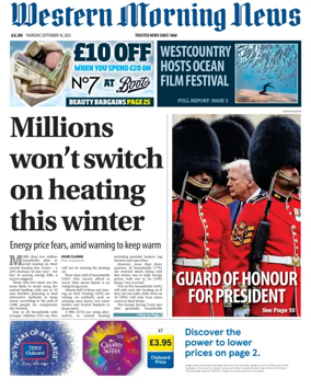 Cover of Western Morning News