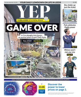 Cover of Yorkshire Evening Post