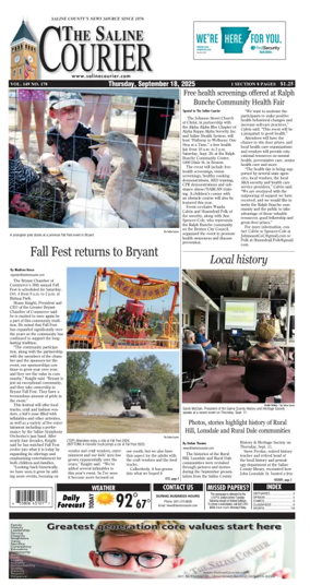 Cover of The Saline Courier