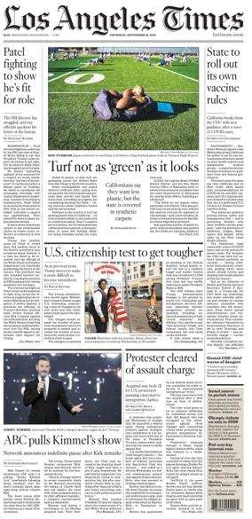 Cover of Los Angeles Times