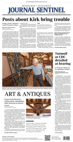 Cover of Milwaukee Journal Sentinel