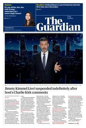 Cover of The Guardian (USA)