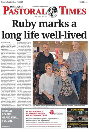 Cover of Deniliquin Pastoral Times