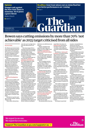 Cover of The Guardian Australia