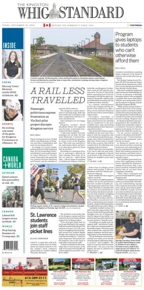 Cover of Kingston Whig-Standard