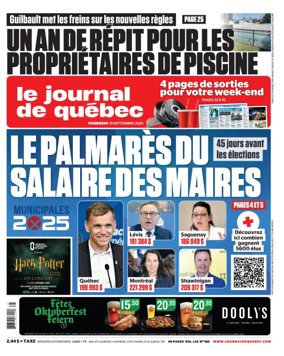 Cover of Le Journal de Quebec