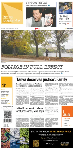 Cover of Regina Leader-Post