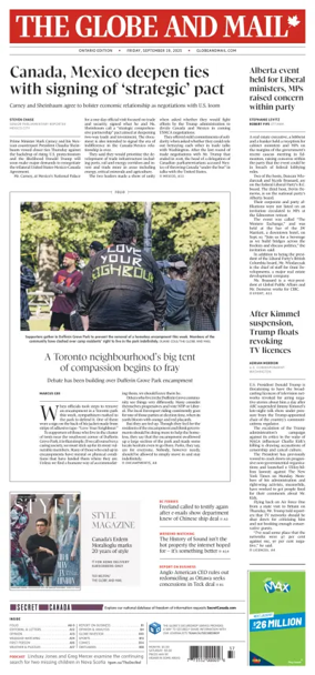 Cover of The Globe and Mail Metro (Ontario Edition)