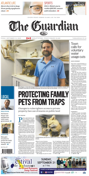 Cover of The Guardian (Charlottetown)