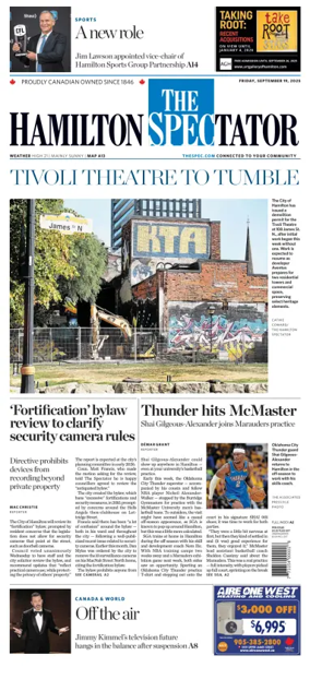 Cover of The Hamilton Spectator