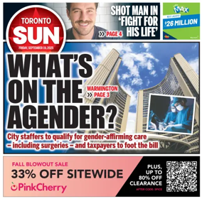 Cover of Toronto Sun
