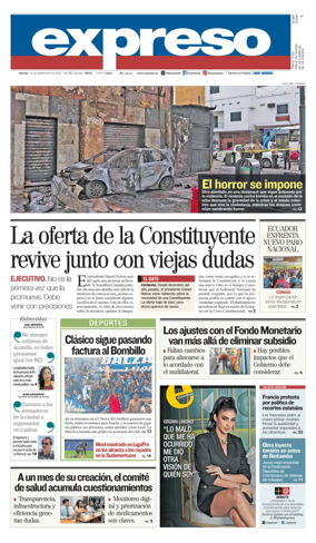 Cover of Diario Expreso
