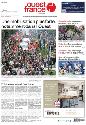 Cover of Ouest France (Cholet)