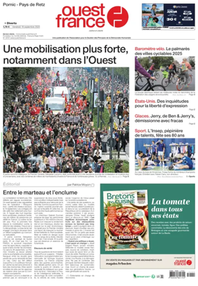 Cover of Ouest France (Pornic / Pays de Retz)