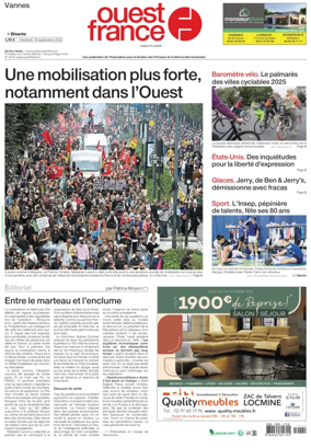 Cover of Ouest France (Vannes)