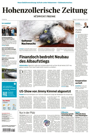 Cover of Hohenzollerische Zeitung