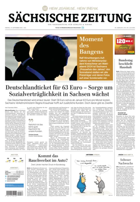 Cover of Sächsische Zeitung  (Görlitz)