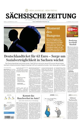 Cover of Sächsische Zeitung  (Löbau-Zittau)