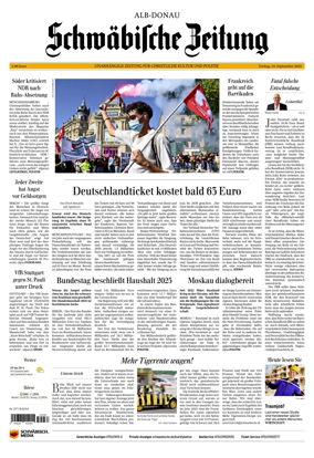Cover of Schwaebische Zeitung (Alb-Donau)
