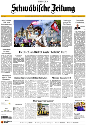 Cover of Schwaebische Zeitung (Ehingen)