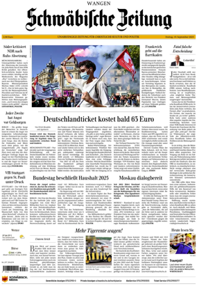Cover of Schwaebische Zeitung (Wangen)