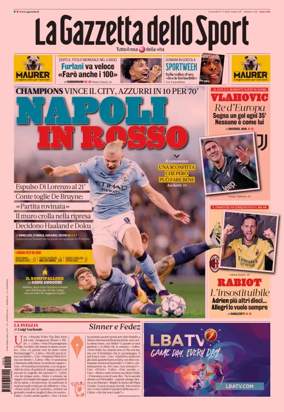 Cover of La Gazzetta dello Sport - Romana