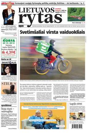 Cover of Lietuvos Rytas