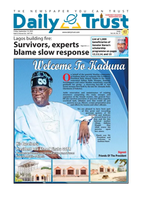 Cover of Daily Trust