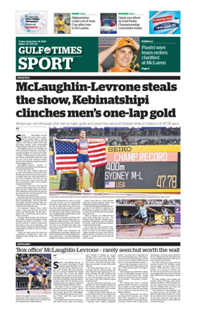 Cover of Gulf Times Sport