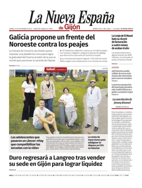 Cover of La Nueva España (Gijón)