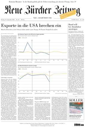 Cover of Neue Zürcher Zeitung