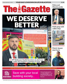 Cover of Blackpool Gazette